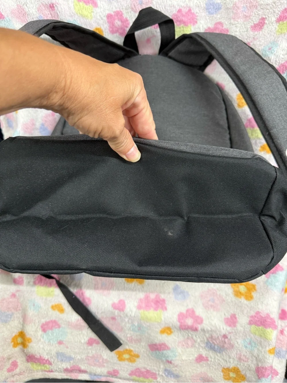 Champion Gray and Black Vertical Logo Backpack